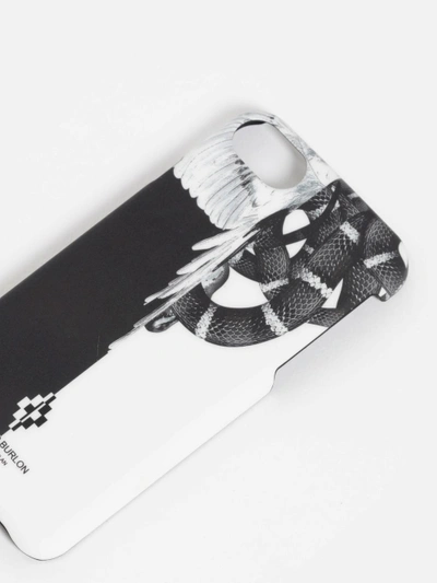 Shop Marcelo Burlon County Of Milan Marcelo Burlon Black And White Iphone 7 Snake And Wing Case