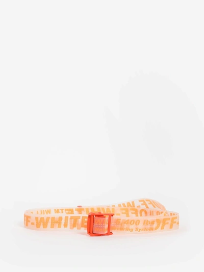 Shop Off-white Off White C/o Virgil Abloh Men's Orange Rubber Industrial Belt In Runway Piece