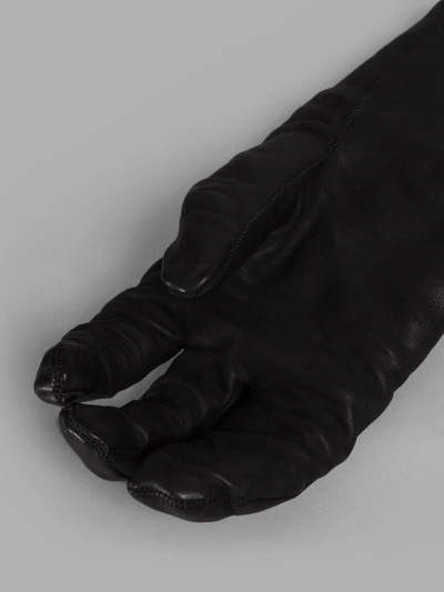 Shop Boris Bidjan Saberi Black Leather Gloves