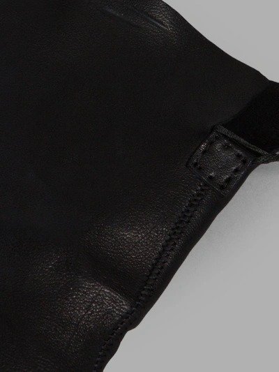 Shop Boris Bidjan Saberi Black Leather Gloves