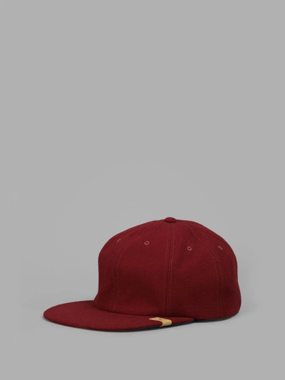 Shop Visvim Men's Burgubdy Excelsior Cap In Burgundy