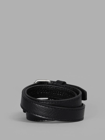 Shop Balenciaga Men's Black Three Turns Bracelet