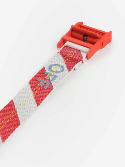 Shop Off-white Off White C/o Virgil Abloh Men's Multicolor Striped Industrial Belt