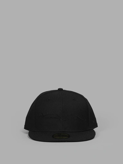 Shop Yohji Yamamoto Men's Black Logo Cap In In Collaboration With New Era