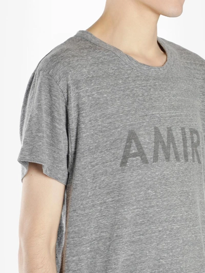 Amiri Grey Logo T-shirt in Gray for Men