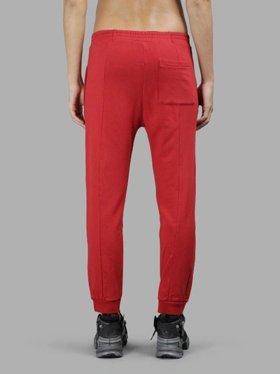 Shop Vetements Men's Red Fitted Jogging Pants