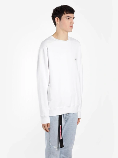 Shop Off-white Off White C/o Virgil Abloh Men's White Basic Crewneck Sweater