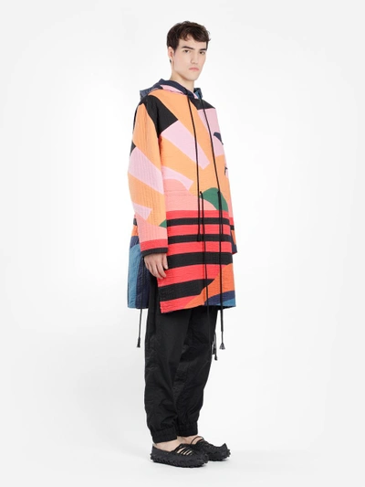 Shop Craig Green Men's Multicolor Hooded Parka In Paradise Desert Island Print In Runway Piece