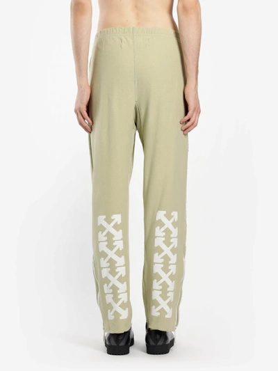 Shop Off-white Off White C/o Virgil Abloh Men's Green Champion Sweatpants