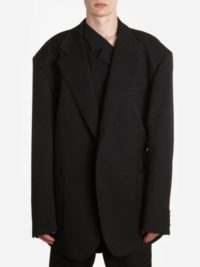 Shop Raf Simons Men's Oversized Blazer With Patched Pockets In Runway Piece