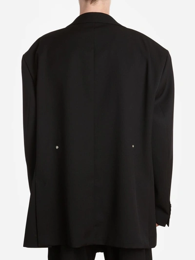 Shop Raf Simons Men's Oversized Blazer With Patched Pockets In Runway Piece