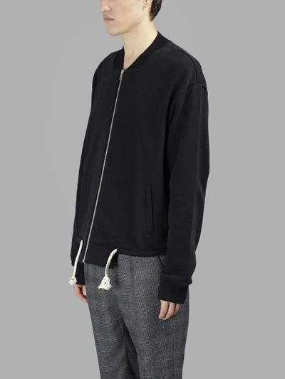 Shop Maison Margiela Men's Black Bomber Sweater