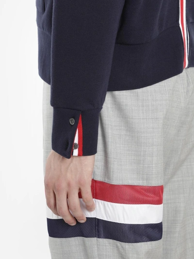 Thom Browne Men's Blue Hoodie In Blue