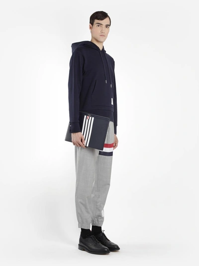 Thom Browne Men's Blue Hoodie In Blue
