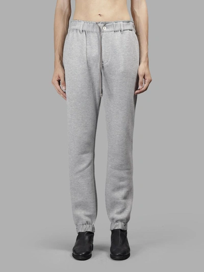 Shop Sacai Men's Grey Sponge Knit Pants