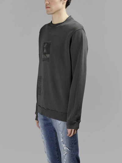Shop Ring Men's Grey Crewneck Sweater With Patch