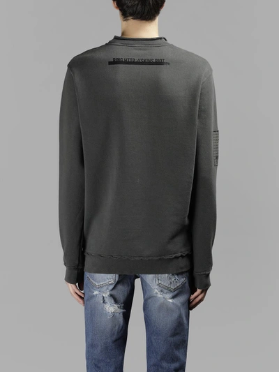 Shop Ring Men's Grey Crewneck Sweater With Patch