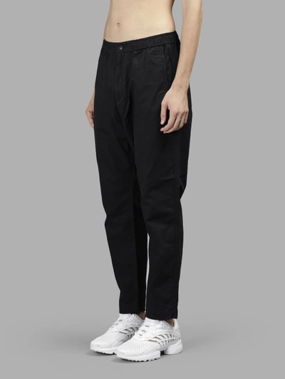 Shop White Mountaineering Men's Black Woven Puckering Sarrouel Pants