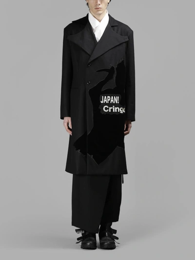 Shop Yohji Yamamoto Men's Fencing Coat In Black