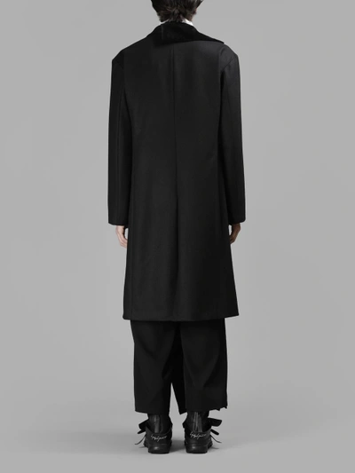 Shop Yohji Yamamoto Men's Fencing Coat In Black