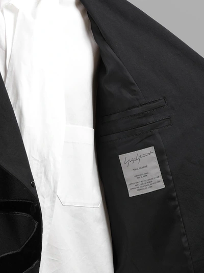 Shop Yohji Yamamoto Men's Fencing Coat In Black
