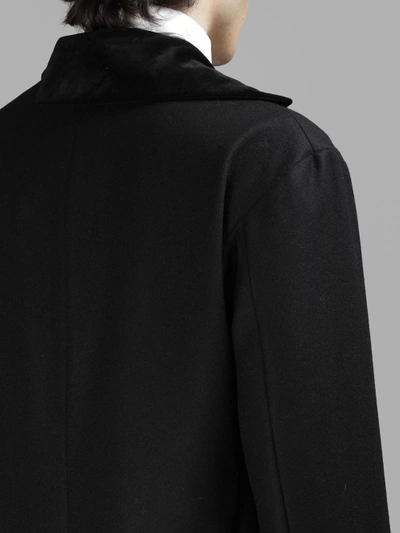 Shop Yohji Yamamoto Men's Fencing Coat In Black