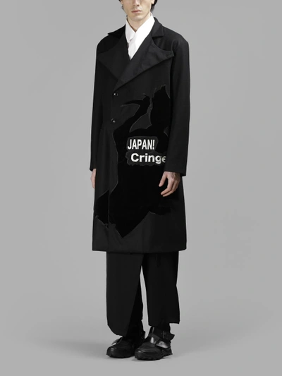 Shop Yohji Yamamoto Men's Fencing Coat In Black