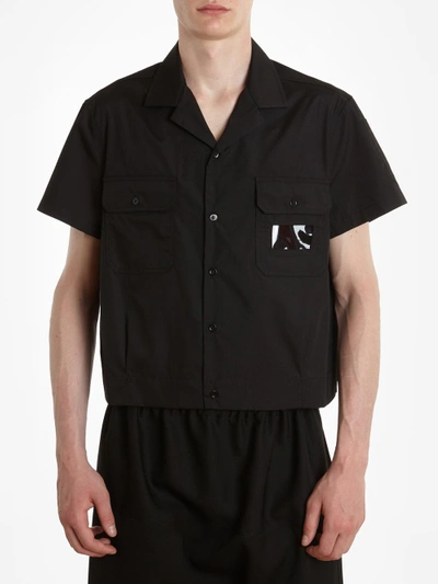 Shop Raf Simons Men's Black Cropped Shirt