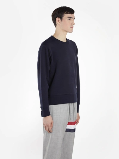 Shop Thom Browne Man Blue Sweatshirts