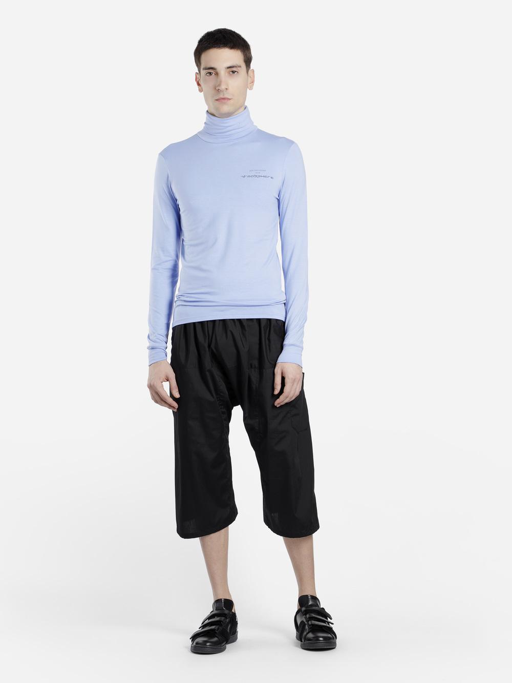 light blue turtleneck shirt