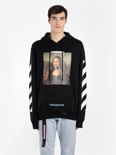 Shop Off-white Off White C/o Virgil Abloh Men's Black Diag Monalisa Hoodie