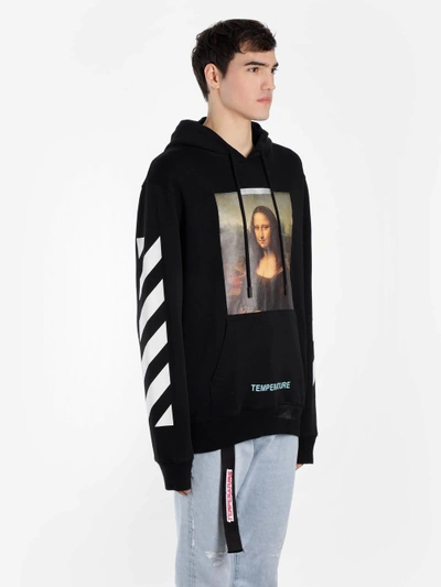 Shop Off-white Off White C/o Virgil Abloh Men's Black Diag Monalisa Hoodie