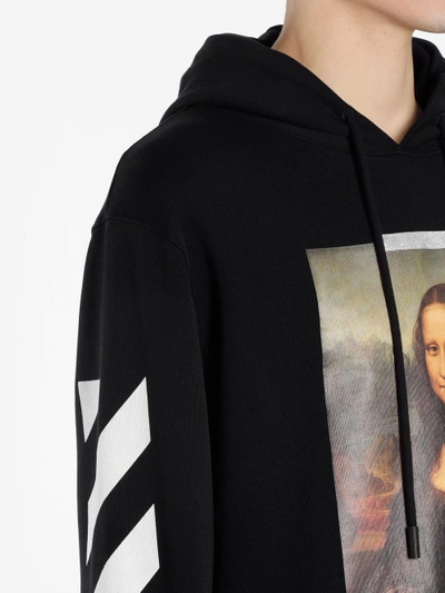 Shop Off-white Off White C/o Virgil Abloh Men's Black Diag Monalisa Hoodie