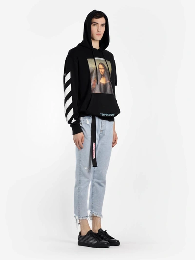 Shop Off-white Off White C/o Virgil Abloh Men's Black Diag Monalisa Hoodie