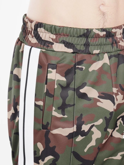 Shop Palm Angels Men's Green Camouflage Track Pants