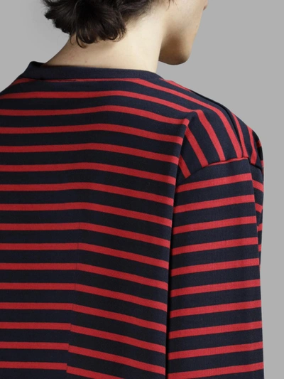 Shop Faith Connexion Men's Sail Red Blue T-shirt In Striped