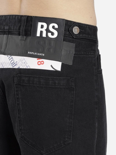 Shop Raf Simons Men's Black Classic Denim Shorts