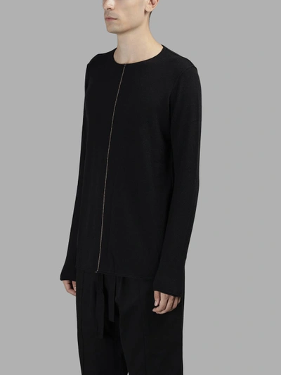 Shop Ziggy Chen Men's Black Knitwear With Line