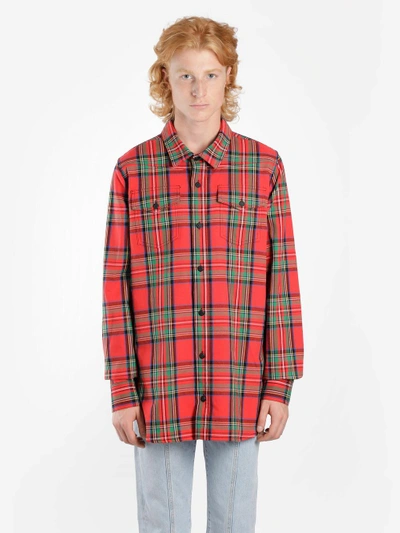 Shop Off-white Off White C/o Virgil Abloh Men's Red Tartan Shirt