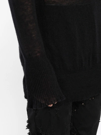 Shop Ann Demeulemeester Black Knitwear