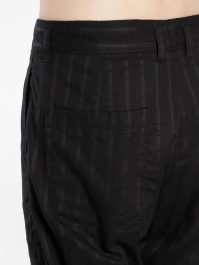 Shop Ann Demeulemeester Men's Black Cotton Trousers In Runway Piece