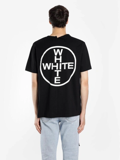 Shop Off-white Off White C/o Virgil Abloh Men's Black Cross Spliced Tee