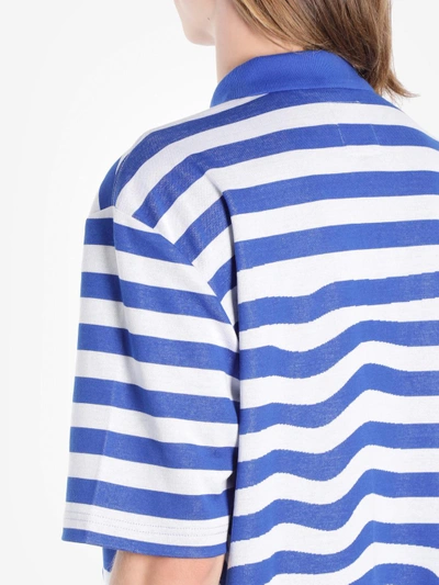 Shop Napa By Martine Rose Men's Blue Striped Poloshirt In Blue/white