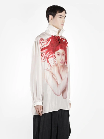 Shop Yohji Yamamoto Men's Multicolor Messy Hair Shirt In Runway Piece
