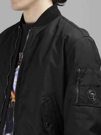 Shop Versace Men's Black Bomber Jacket