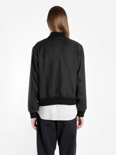 Shop Ann Demeulemeester Men's Black Reversible Bomber