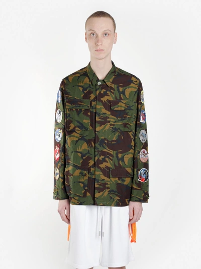 Shop Off-white Off White C/o Virgil Abloh Men's Green Camouflage Field Jacket