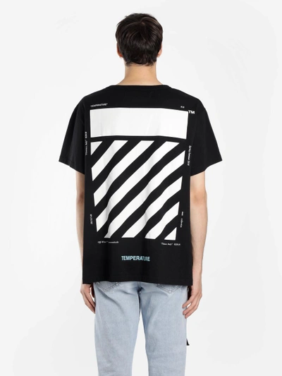 Shop Off-white Off White C/o Virgil Abloh Men's Black Diag Temperature Tee