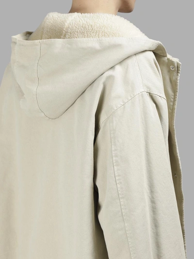 Shop Yeezy Men's Beige Hooded Jacket