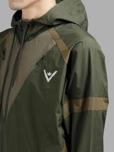 Shop Adidas X White Mountaineering Men's Green Windbreaker Jacket